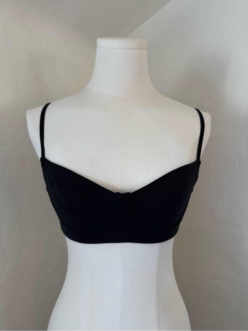 Aerie Superchill Black Underwire Bralette Bra Size S NWT cotton